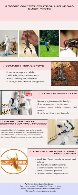 Scorpion Pest Control Las Vegas  Quick Facts