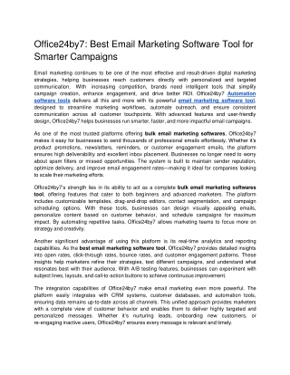 Office24by7  Best Email Marketing Software Tool for Smarter Campaigns.docx  Google Docs