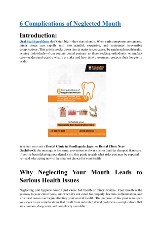 Dental Clinic in Gachibowli