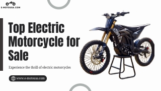Top E Motorcycles for Sale – Ride Smarter, Faster & Eco-Friendly