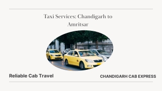 Taxi Services Chandigarh to Amritsar