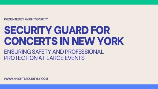 Security Guard for Concerts in New York