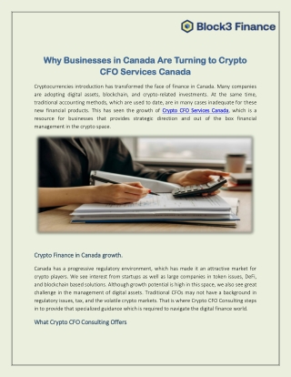 Crypto CFO Consulting