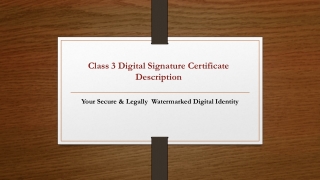 Class 3 Digital Signature Certificate ppy321456