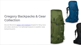 Gregory Men’s Backpack – Built for Comfort, Strength & Adventure