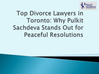 Top Divorce Lawyers in Toronto