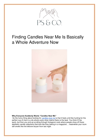 Candles Near Me | Handmade & Premium Candles | Pinky Swear & Co.