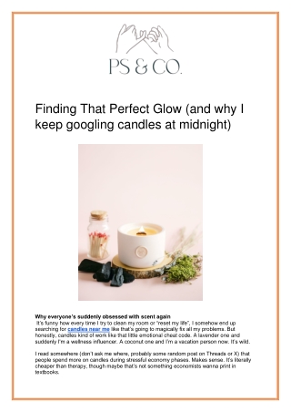 Candles Near Me – Handmade & Aesthetic Candles | Pinky Swear & Co.