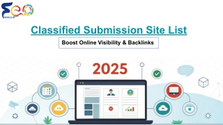 Classified Submission Site List 2025 | Free High DA Classified Sites
