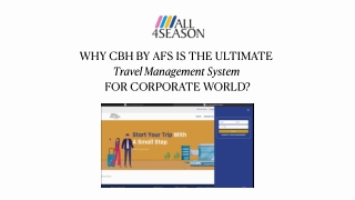Why CBH by AFS is the Ultimate travel Management system for Corporate world (1)