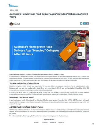 Future of Food Delivery App Development with AI in Australia