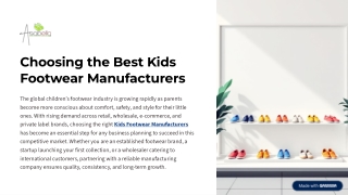 Premium Kids Footwear Manufacturer | Baby & Newborn Shoes