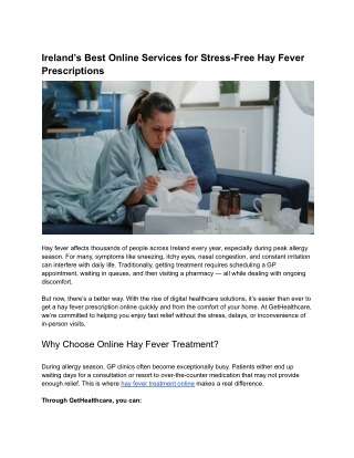 Ireland’s Best Online Services for Stress-Free Hay Fever Prescriptions