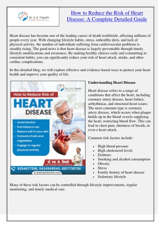 How to Reduce the Risk of Heart Disease