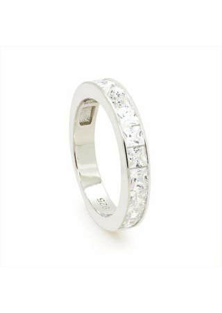 Zaveris Silver Luminous Cubic Zircon Ring