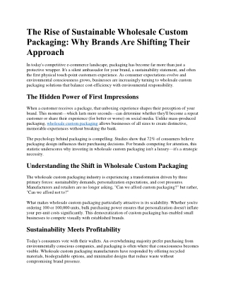 Wholesale Custom Packaging Design Gallery for Businesses