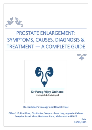 Prostate Enlargement - Dr. Parag Gulhane