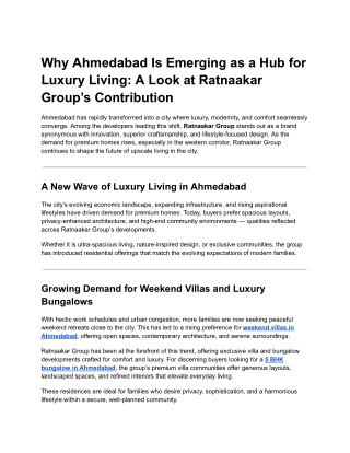 Why Ahmedabad Is Emerging as a Hub for Luxury Living_ A Look at Ratnaakar Group’s Contribution