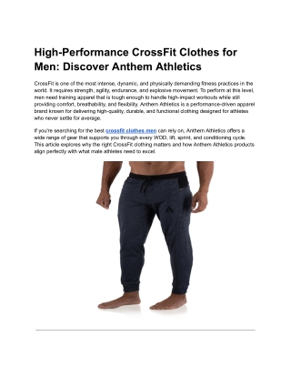 crossfit clothes men