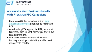 Scale Smarter with EluminousDM - Trusted PPC Company in USA