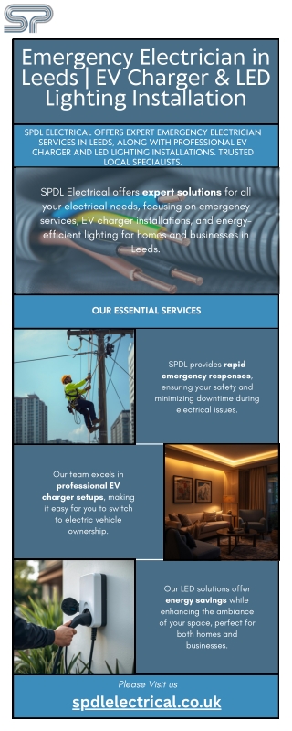 Emergency Electrician in Leeds  EV Charger & LED Lighting Installation