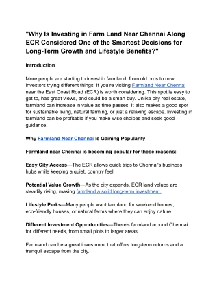 _Why Is Investing in Farm Land Near Chennai Along ECR Considered One of the Smartest Decisions for Long-Term Growth and