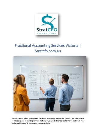 Fractional Accounting Services Victoria | Stratcfo.com.au