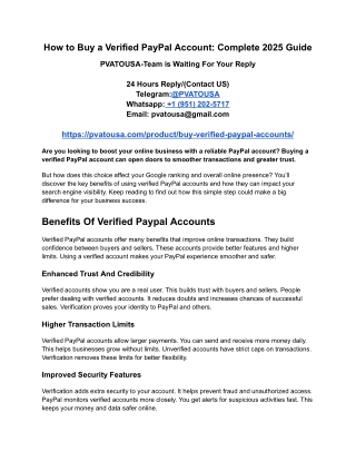How to Buy a Verified PayPal Account_ Complete 2025 Guide