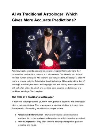 AI vs Traditional Astrologer_ Which Gives More Accurate Predictions