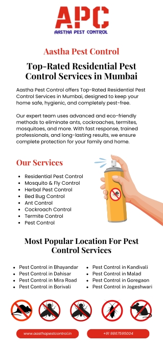 AasthaPestControl - Top-Rated Residential Pest Control Services in Mumbai