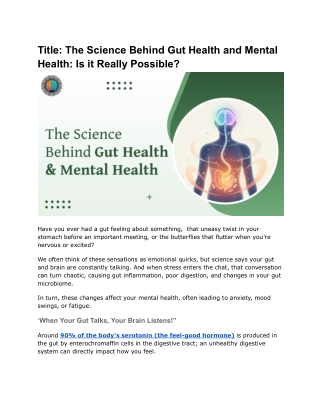 The Surprising Link Between Your Gut and Your Mind