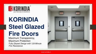KORINDIA Steel Glazed Fire Doors