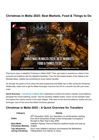 Christmas in Malta 2025 Best Markets Food Things to Do