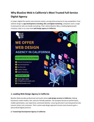 web design agency in california