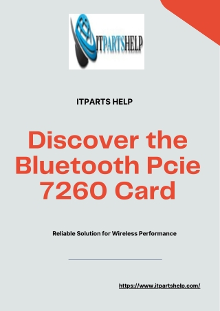 Discover the Bluetooth PCIe 7260 Card by ITPartsHelp