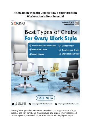 Reimagining Modern Offices: Why a Smart Desking Workstation Is Now Essential