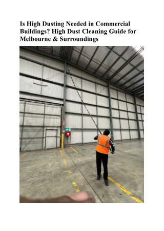 Is High Dusting Needed in Commercial Buildings