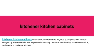 kitchener kitchen cabinets