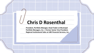 Chris D Rosenthal - A Results-Driven Achiever - Novelty, Ohio