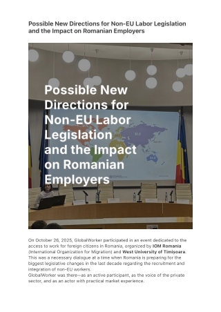Possible New Directions for Non-EU Labor Legislation and the Impact…