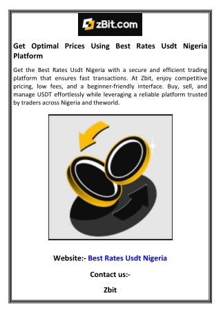 Get Optimal Prices Using Best Rates Usdt Nigeria Platform