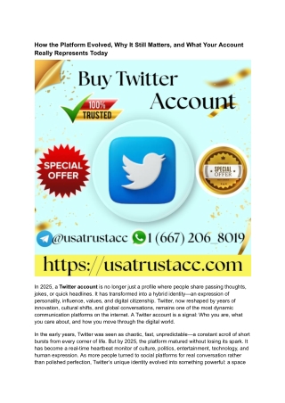 Buying a Twitter account might seem like a fast-track shortcut