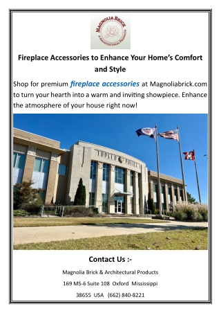 Fireplace Accessories to Enhance Your Home’s Comfort and Style