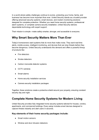 United Security_ Smart Protection for Homes and Businesses