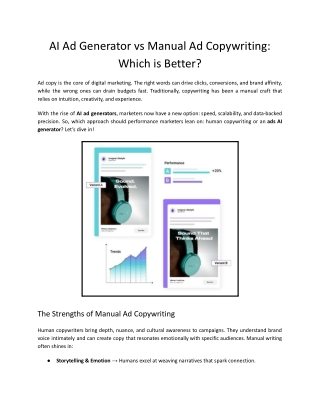 AI Ad Generator vs Manual Ad Copywriting: Which is Better?