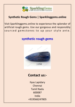 Synthetic Rough Gems Sparklinggems.online