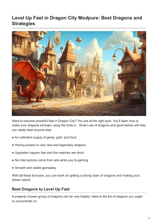 Level Up Fast in Dragon City Modpure: Best Dragons and Strategies