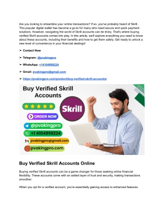 Trusted & Fast Ways to Buy Verified Skrill Accounts in 2025