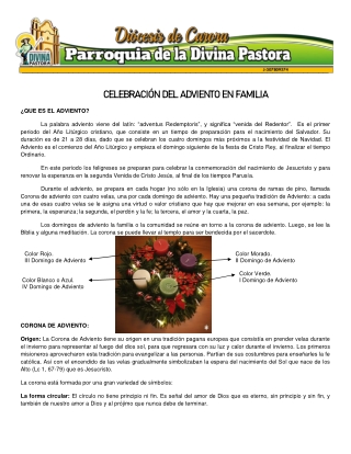 Celebración del Adviento. Ciclo A