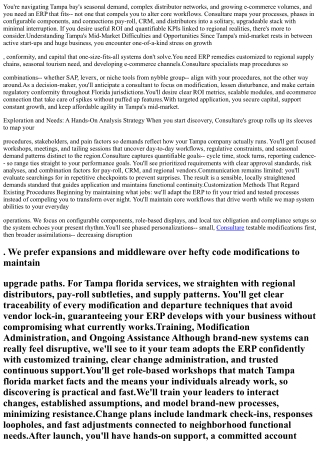 The Competitive Edge: How Consultare Tailors ERP Solutions for Tampa's Mid-Marke